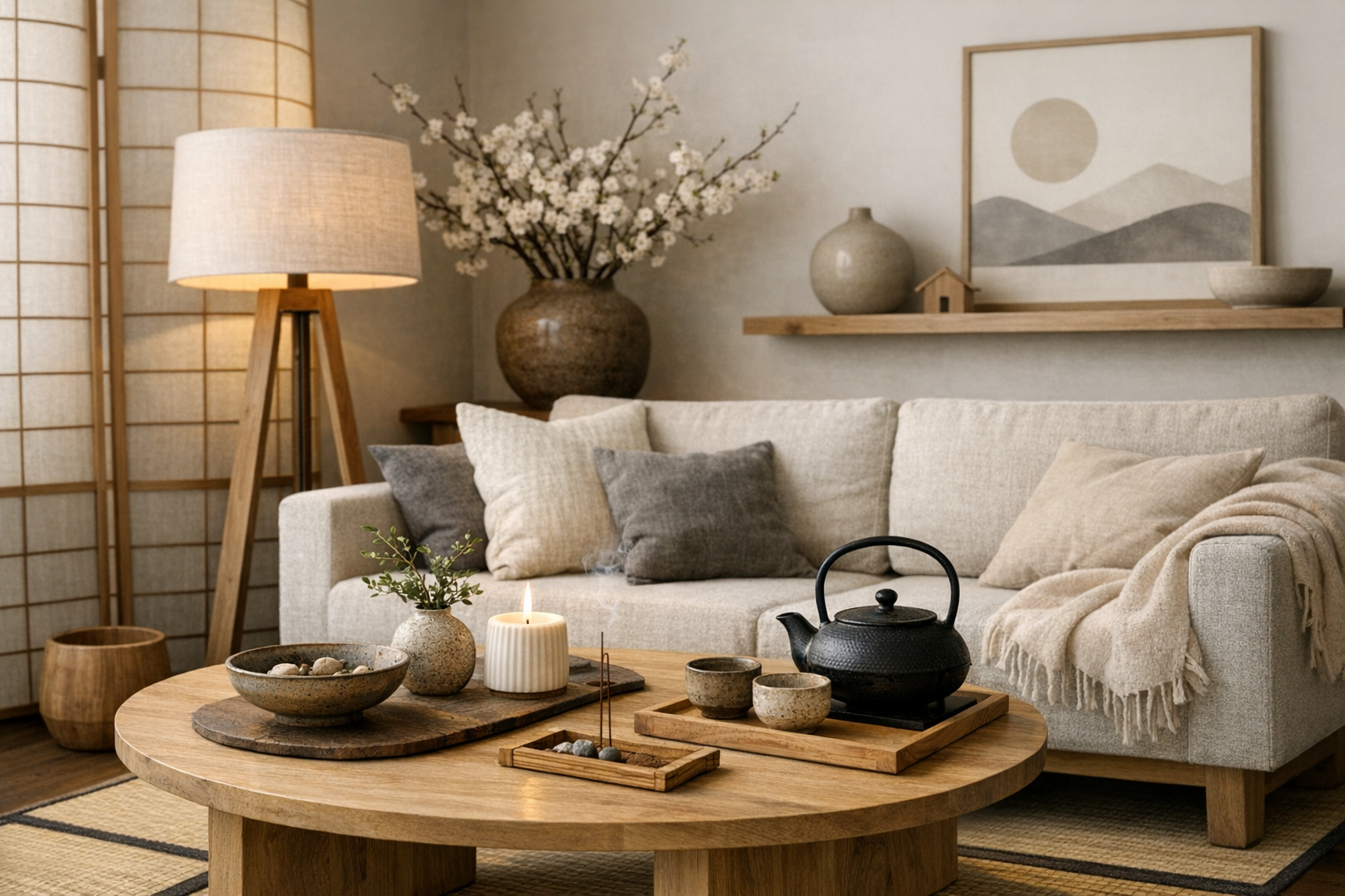 Japandi Lounge: Harmonische Deko aus Japan & Skandinavien