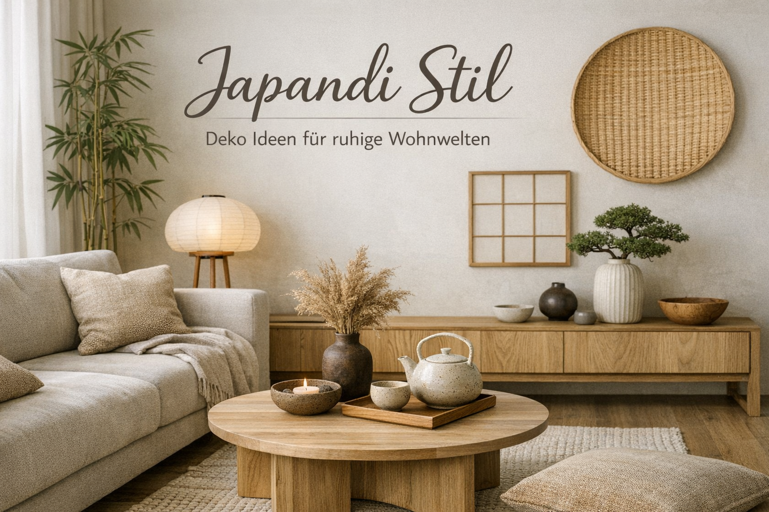 Japandi Stil Deko Ideen für ruhige Wohnwelten
