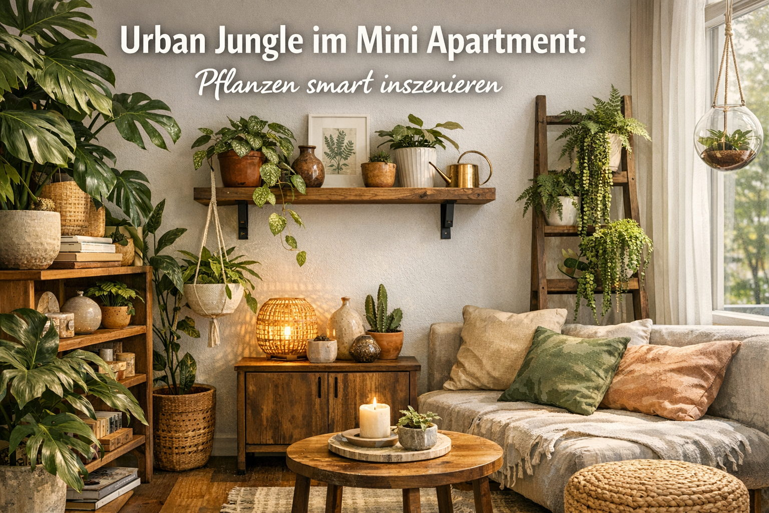 Urban Jungle im Mini Apartment: Pflanzen smart inszenieren