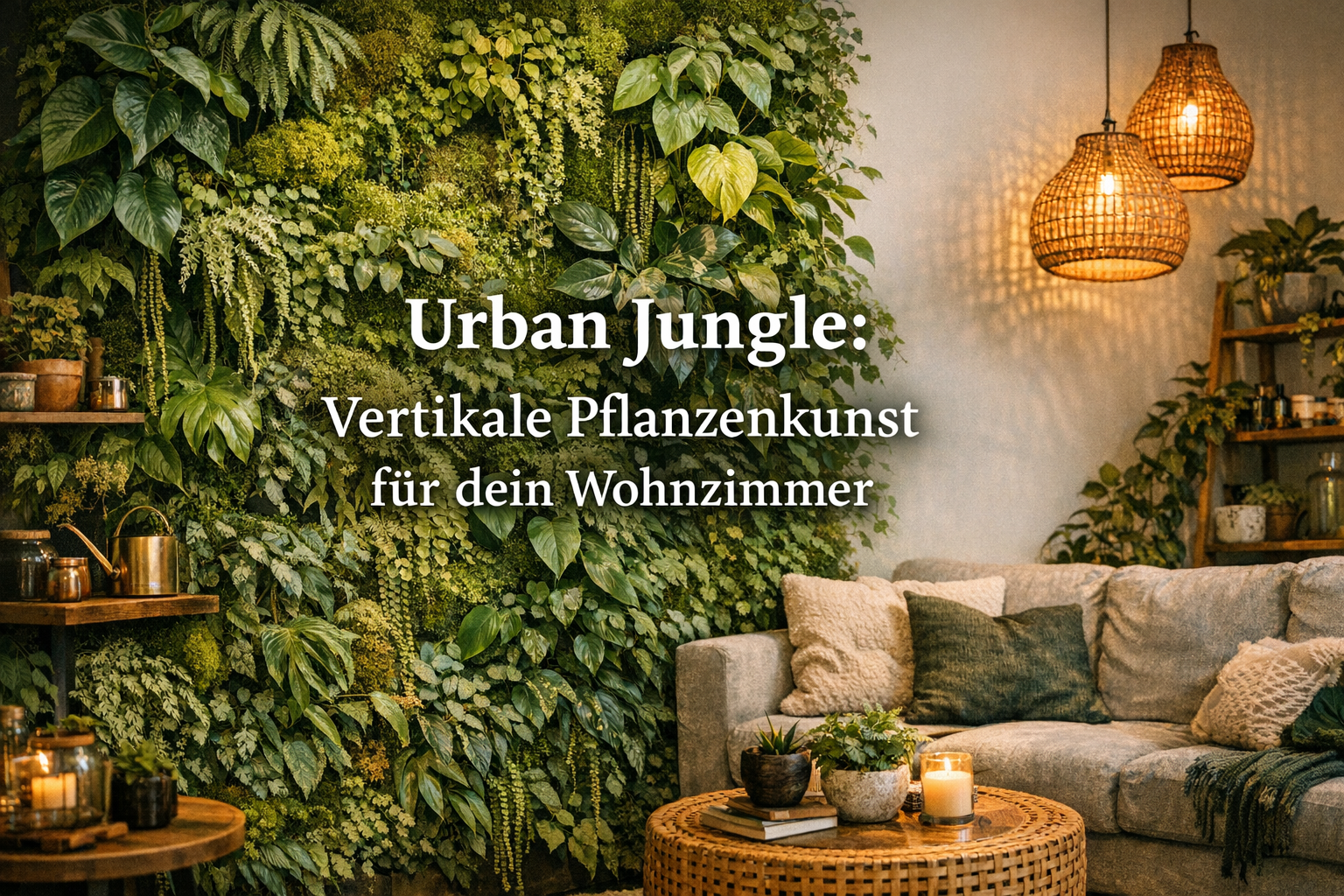 Urban Jungle: Vertikale Pflanzenkunst für dein Wohnzimmer