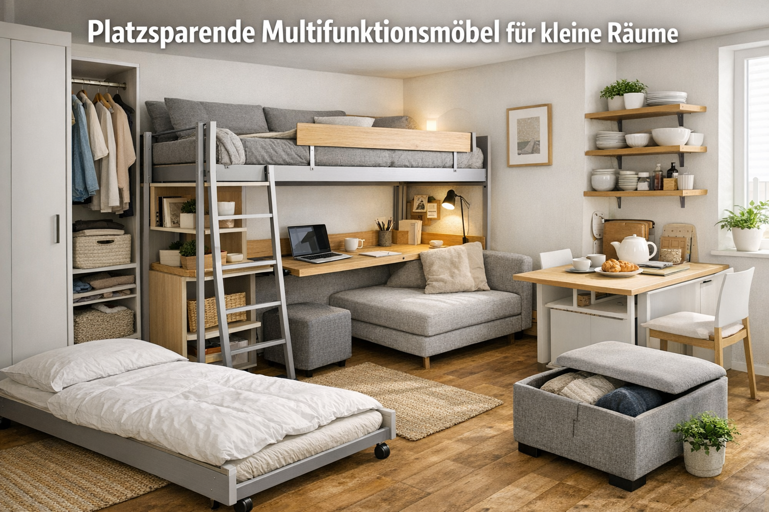 Platzsparende Multifunktionsmöbel für kleine Räume