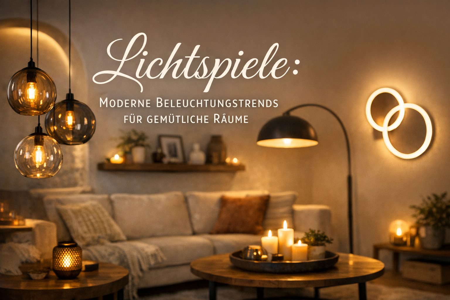 Lichtspiele: Moderne Beleuchtungstrends für gemütliche Räume