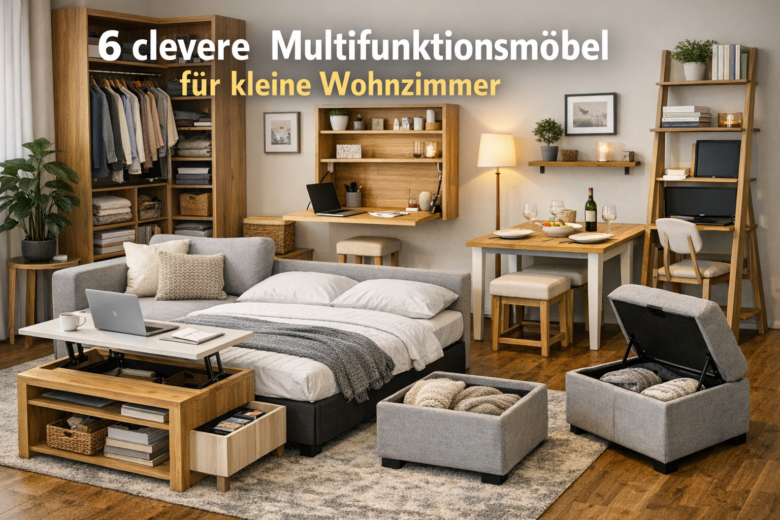 6 clevere Multifunktionsmöbel für kleine Wohnzimmer