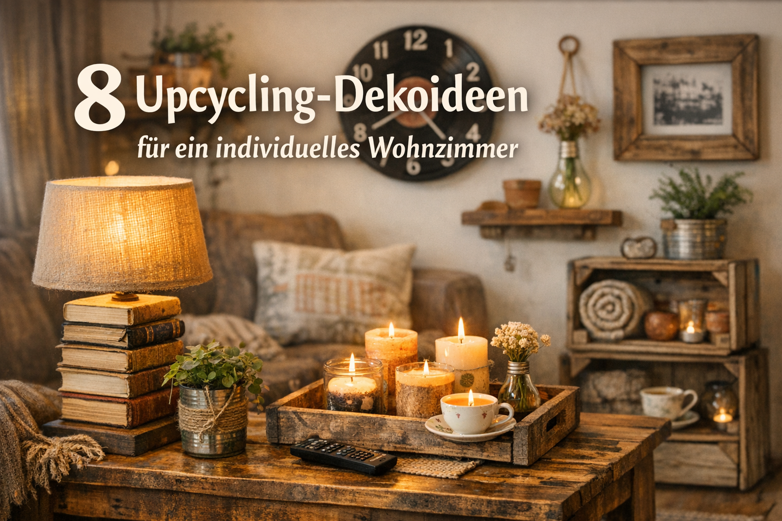 8 Upcycling-Dekoideen für ein individuelles Wohnzimmer